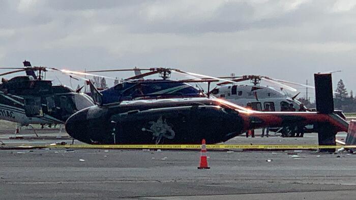 NextImg:Helicopter Crashed In Heist At Sacramento Executive Airport
