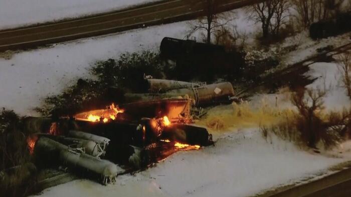 NextImg:Minnesota Town Evacuated After Train Carrying Ethanol Derails, Bursts Into Flames