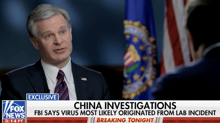 NextImg:FBI Director: COVID-19 "Most Likely" Escaped From Wuhan Lab