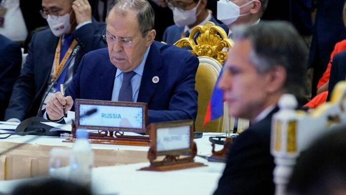 NextImg:Blinken & Lavrov Meet For First Time Since Ukraine War At G20