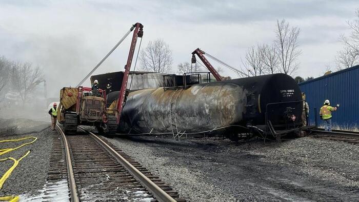 NextImg:Workers Cleaning Up Toxic Ohio Train Derailment Are Getting Sick, Rail Union Leader Warns