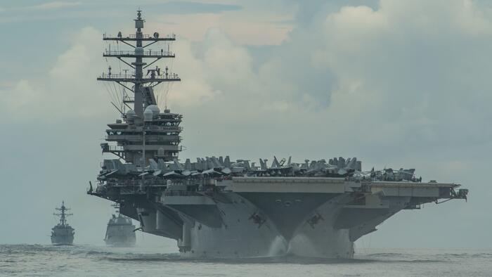 NextImg:US Aircraft Carrier Holds Drills With South Korean Military Under Threat Of Missile Tests