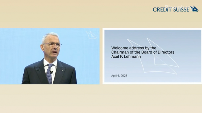 NextImg:Credit Suisse Chairman Tells Angry Shareholders: "I Am Truly Sorry"