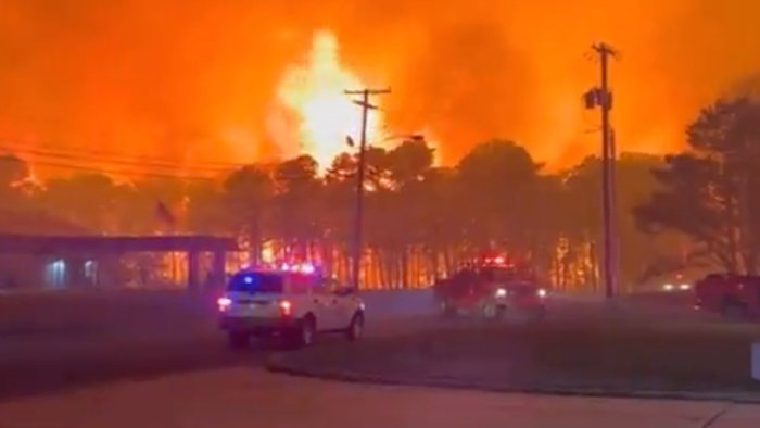 NextImg:Fast-Moving Wildfire In New Jersey Forces Evacuations