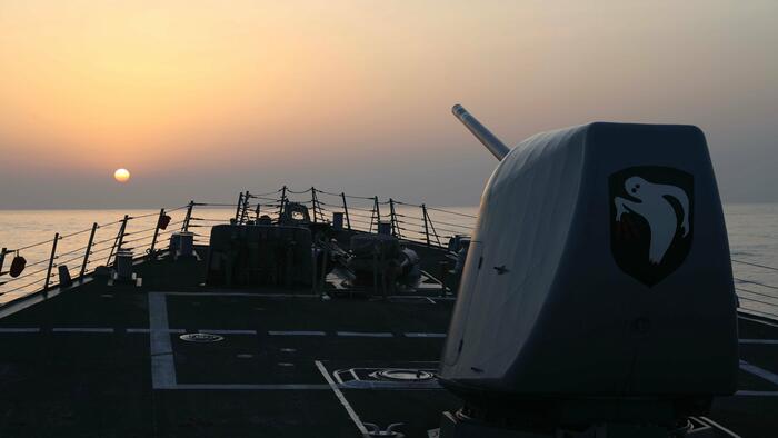 NextImg:US Navy Sails Destroyer Through Taiwan Strait After China's War Games