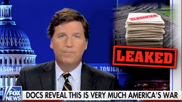 NextImg:Watch: Carlson Exposes How Establishment Media Is Desperate To Help Cover Up Info From Intel Leaks