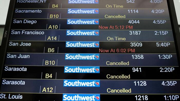 NextImg:Southwest Airlines Grounds All US Departures After "Computer Issue"