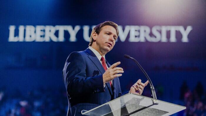 NextImg:DeSantis Targets 'Cultural Marxism,' Vows 'War On Woke' At Liberty University