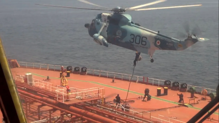 NextImg:Tanker Wars Are Back: Iran Releases Footage Of Commandos Landing On US-Bound Vessel