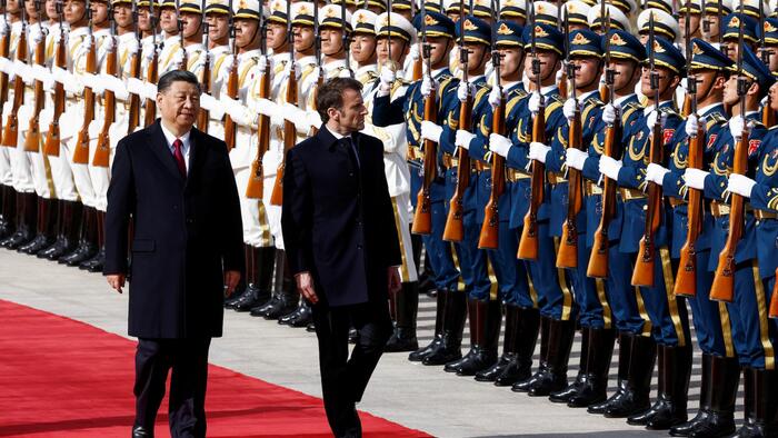 NextImg:Macron Makes 'No Apology' For China Trip Comments As EU Leadership Warms To 'Anti-US' Message