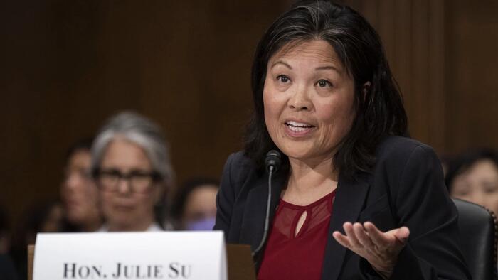 NextImg:Biden Labor Nominee In Jeopardy: Key Dems Silent On How They'll Vote