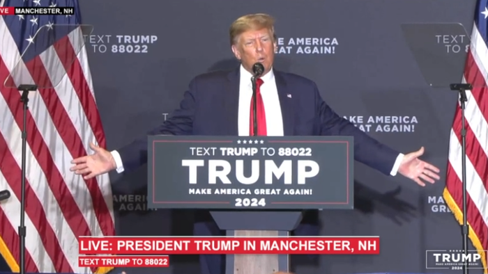 NextImg:Trump Says He'll "Crush" Biden In 2024 Rematch, Prevent WWIII
