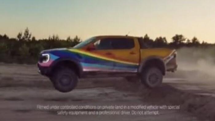 NextImg:Ford's "Redefining Tough" Commercial Features LGBT-Colored Truck