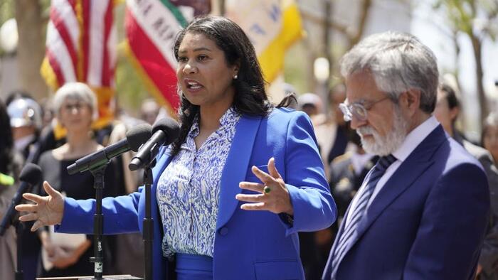 NextImg:Mayor London Breed Chased Off By Violent, Screaming Mob During Presser In SF Junkie Nest To Denounce Drug Epidemic
