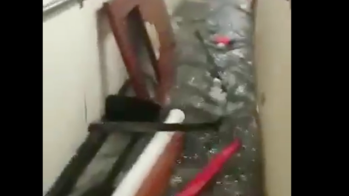 NextImg:Carnival Sunshine Cruise Ship Battered By Massive Waves, Leaving Multiple Decks Flooded
