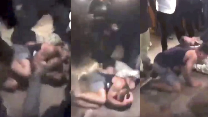 NextImg:Dramatic Video Shows Rogue Pack Of Teens Beating Up Marines In California
