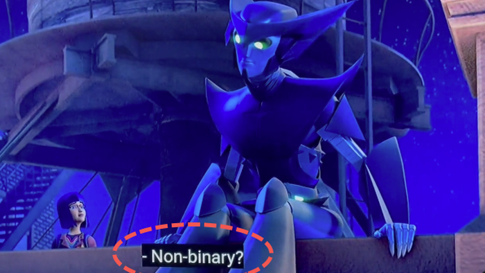 NextImg:Non-Binary Character In New Transformer Cartoon Goes Viral As People Call For "Another Brand Boycott"