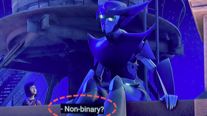 NextImg:Non-Binary Character In New Transformer Cartoon Goes Viral As People Call For "Another Brand Boycott" 