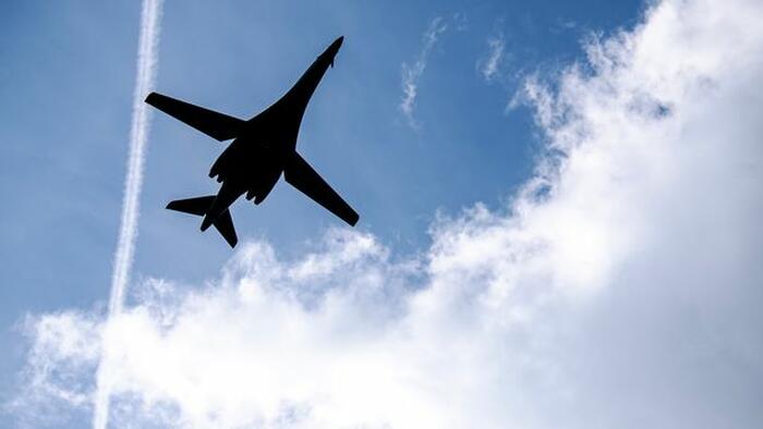 NextImg:US Flexes With Low B-1 Bomber Flyover As Balkan Tensions Boil