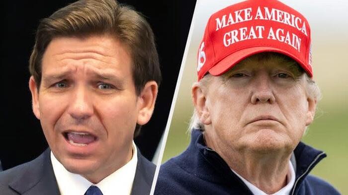 NextImg:DeSantis Decks Trump With Accusations Of "Running To The Left"