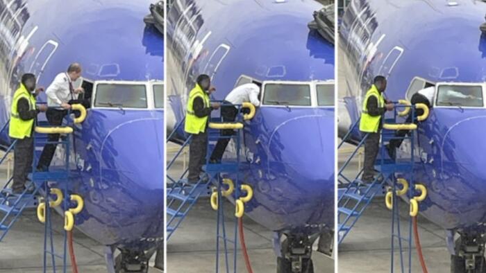 NextImg:Southwest Pilot Climbs Through Airplane Windshield After Being Locked Out Of Cockpit