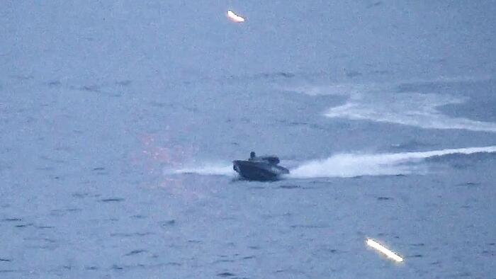 NextImg:Watch: Russian Warship Thwarts Attack By Ukrainian Drone Boats Off Turkey