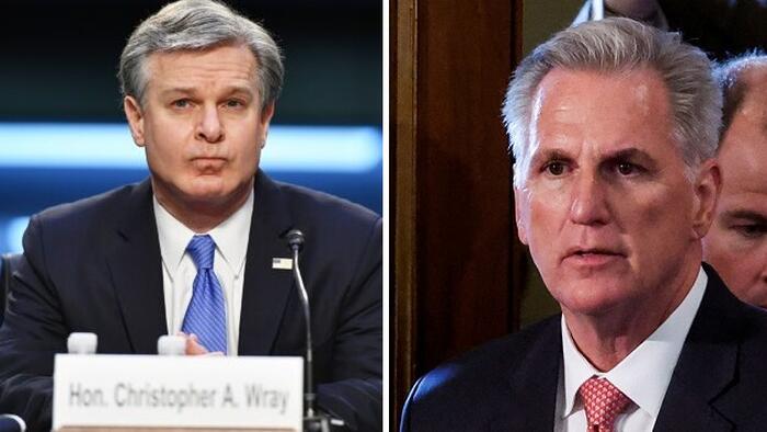 NextImg:McCarthy Threatens To Hold FBI Director In Contempt Over Stonewalled Biden Evidence