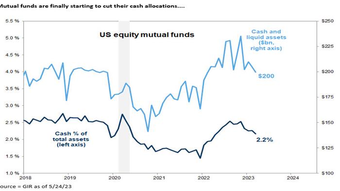 NextImg:Goldman: Mutual Funds Flood Into MegaTech Stocks As They Start Cutting Cash Allocations