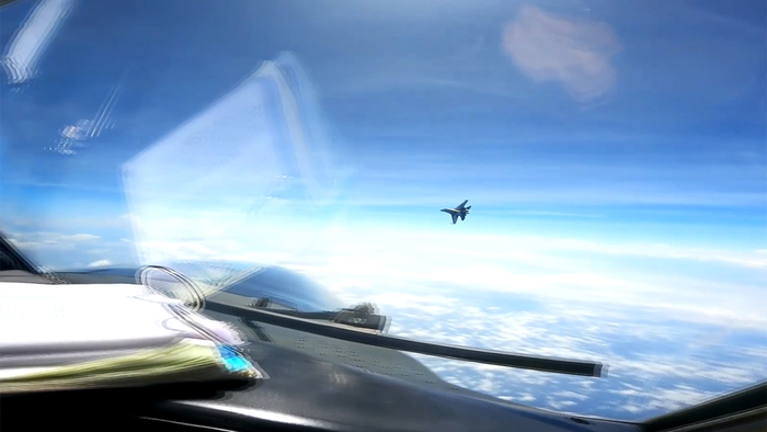 NextImg:Watch: Chinese Fighter In 'Aggressive' Intercept Of US Spy Plane Over South China Sea