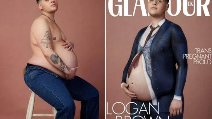 NextImg:Glamour Magazine Features Pregnant "Man" Cover Model For Pride Month