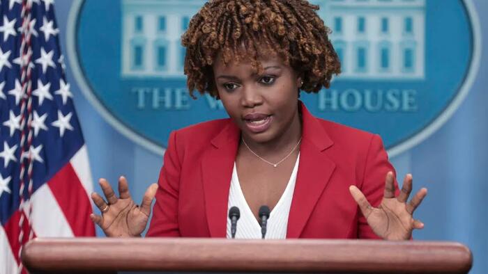 NextImg:Karine Jean-Pierre's "Mega MAGA Republicans" Remarks Violated Hatch Act Says Watchdog