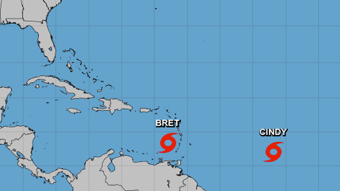 NextImg:'Double Trouble' Swirls Deep In Tropics As Cindy Forms With East Coast In Crosshairs