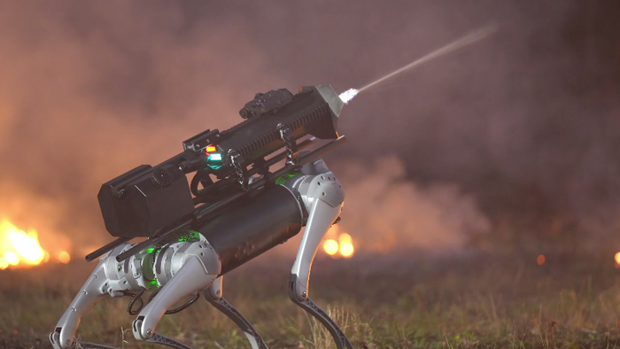 NextImg:Watch: 'Thermonator' Robot Dog Shoots Flames As 'Skynet Moment' Nears