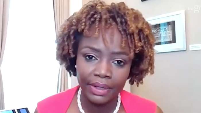 NextImg:Watch: Biden Press Secretary Declares Herself A "Historic Figure"