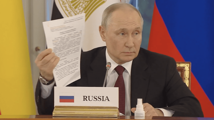 NextImg:Putin Reveals Draft Treaty On Ukrainian Neutrality From March 2022 Which Nearly Ended War