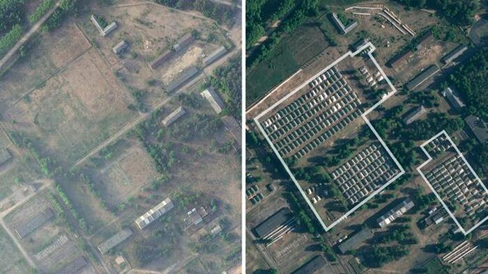 NextImg:Ukraine Boosts Defenses In North As Satellite Images Show Likely Wagner Base In Belarus