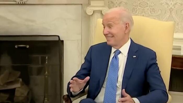NextImg:Watch: Biden Laughs As Reporters Ask Him About Cocaine Found At White House