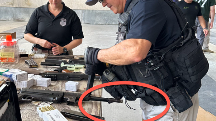NextImg:Twitter Roasts ATF For Posting Image Of Agent Loading Nazi Gun Pointed At Testicles