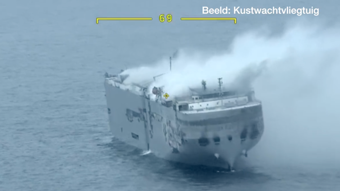 NextImg:500 EVs Among The 3000 Cars On Burning Ship Off Dutch Coast