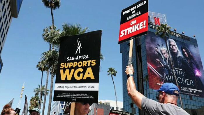 NextImg:Hollywood Grinds To A Halt As Actors And Writers Go On Strike Together For First Time In Six Decades