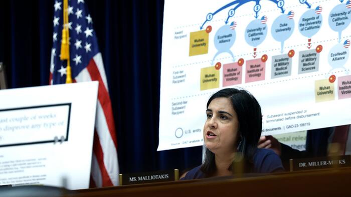 NextImg:Watch: GOP Rep. Asks Scientists Why They "Did A 180" On COVID Lab Leak After Fauci Emailed Them