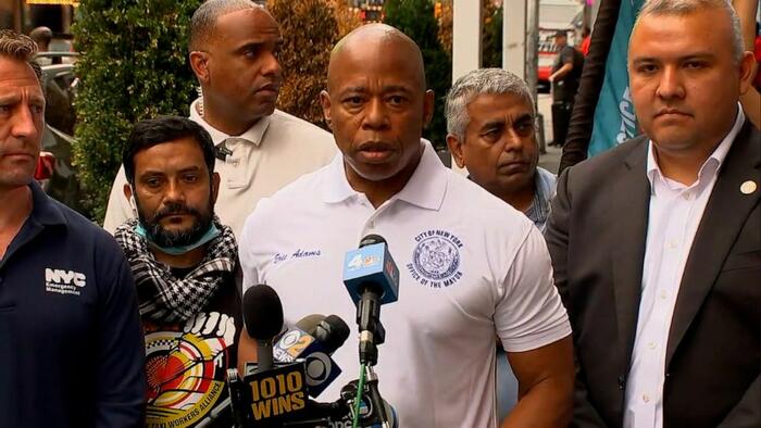 NextImg:No Sanctuary: NYC Shoos Migrants Away, Warns "No Guarantee" Of Shelter, Services