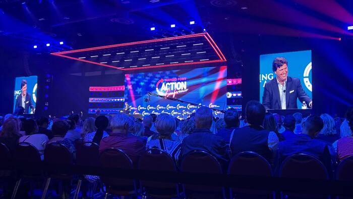 NextImg:Tucker Carlson Warns Young Conservatives To Pay Attention To Topics With 'Unapproved Words'