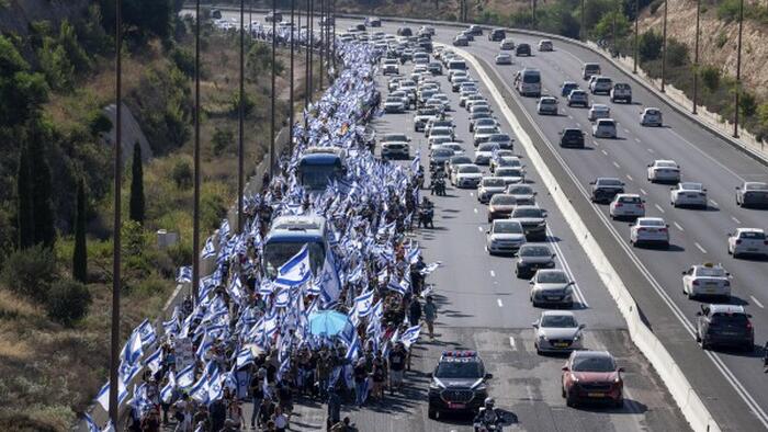 NextImg:Protests Against Israel's Judicial Reform Intensify, Netanyahu Hospitalized, Ahead Of Vote
