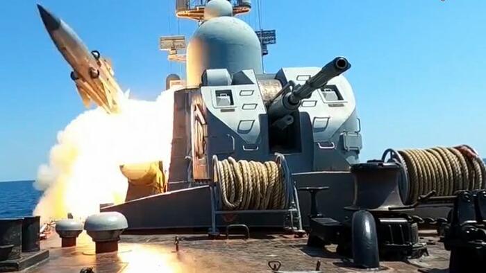 NextImg:Russian Navy Rehearses Blowing Up Ukrainian Ships After Grain Deal Collapse
