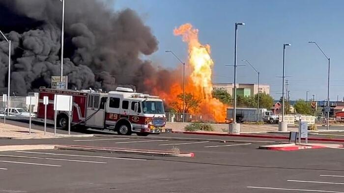 NextImg:"They Literally Become Missiles": Fiery Explosion Near Phoenix Airport Damages 30 Cars