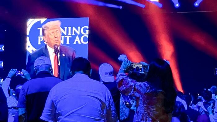 NextImg:Trump Tells Packed House: Giving Up 'Easy' Life Was Worth It