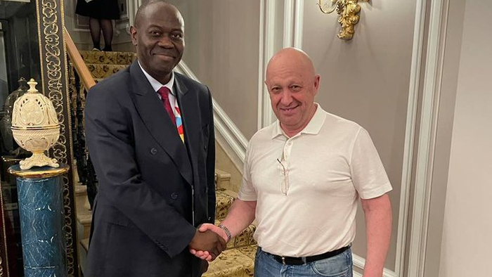 NextImg:Wagner Boss Prigozhin Seen Hobnobbing At St. Petersburg Summit Hosted By Putin