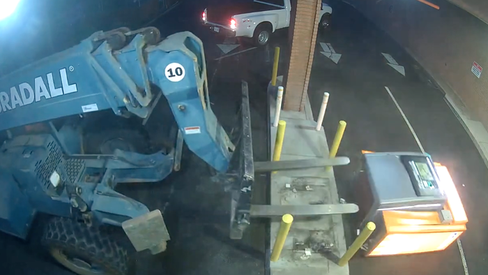 Watch: Thieves In Lawless California Use Forklift To Steal ATM