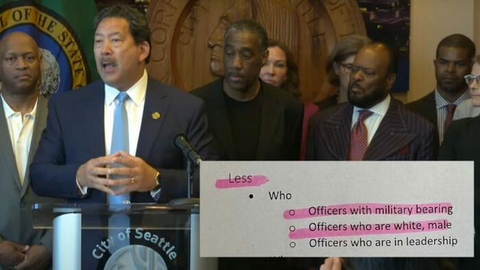 NextImg:Seattle Mayor's Office Demanded Fewer 'Officers Who Are White' For New Police Hires
